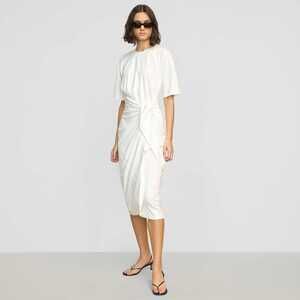 Modern Citizen Noa Organic Cotton T-Shirt Wrap Dress Size SWhite / S